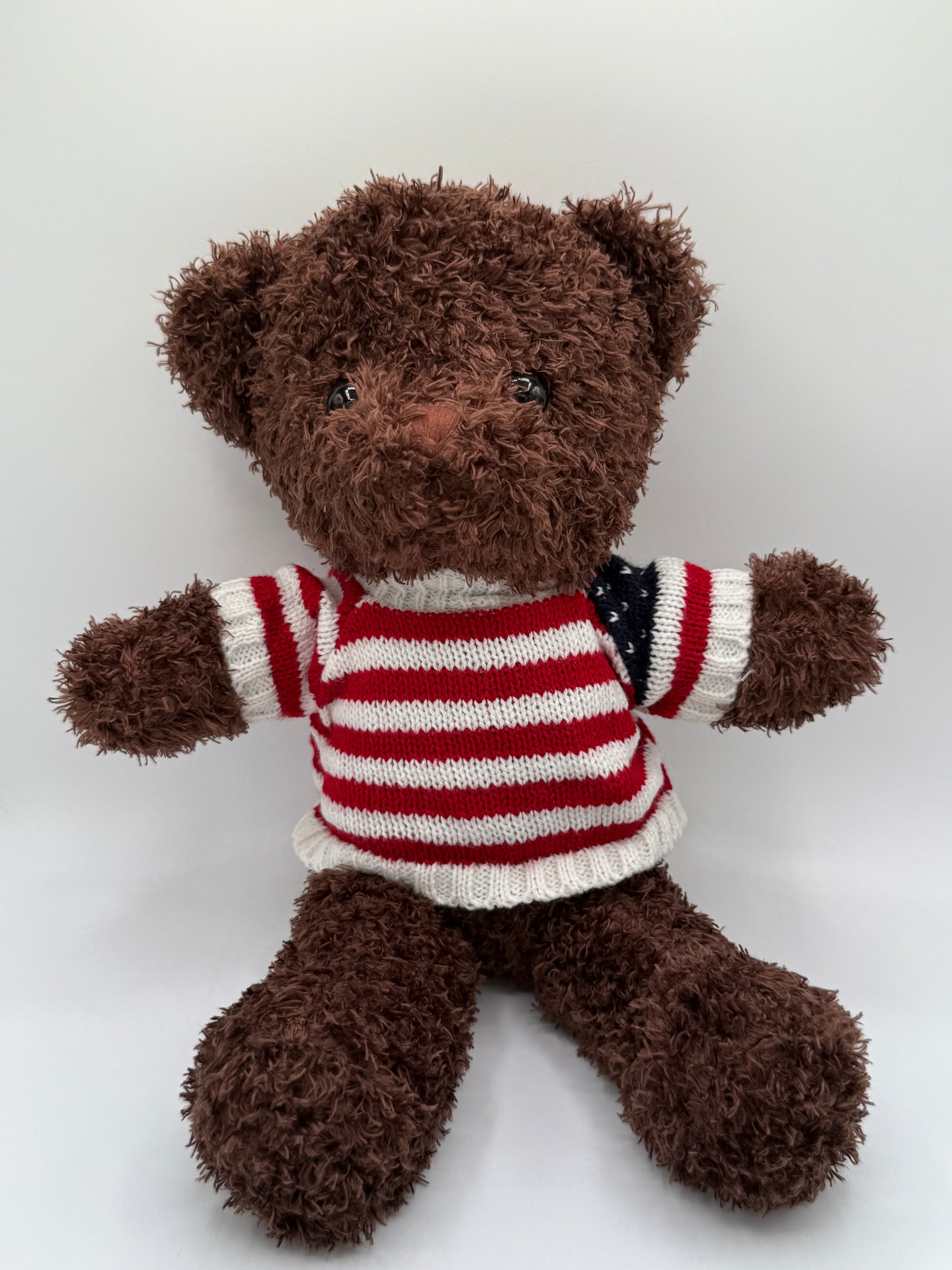 Dark Brown American Shirt Plushy Bear