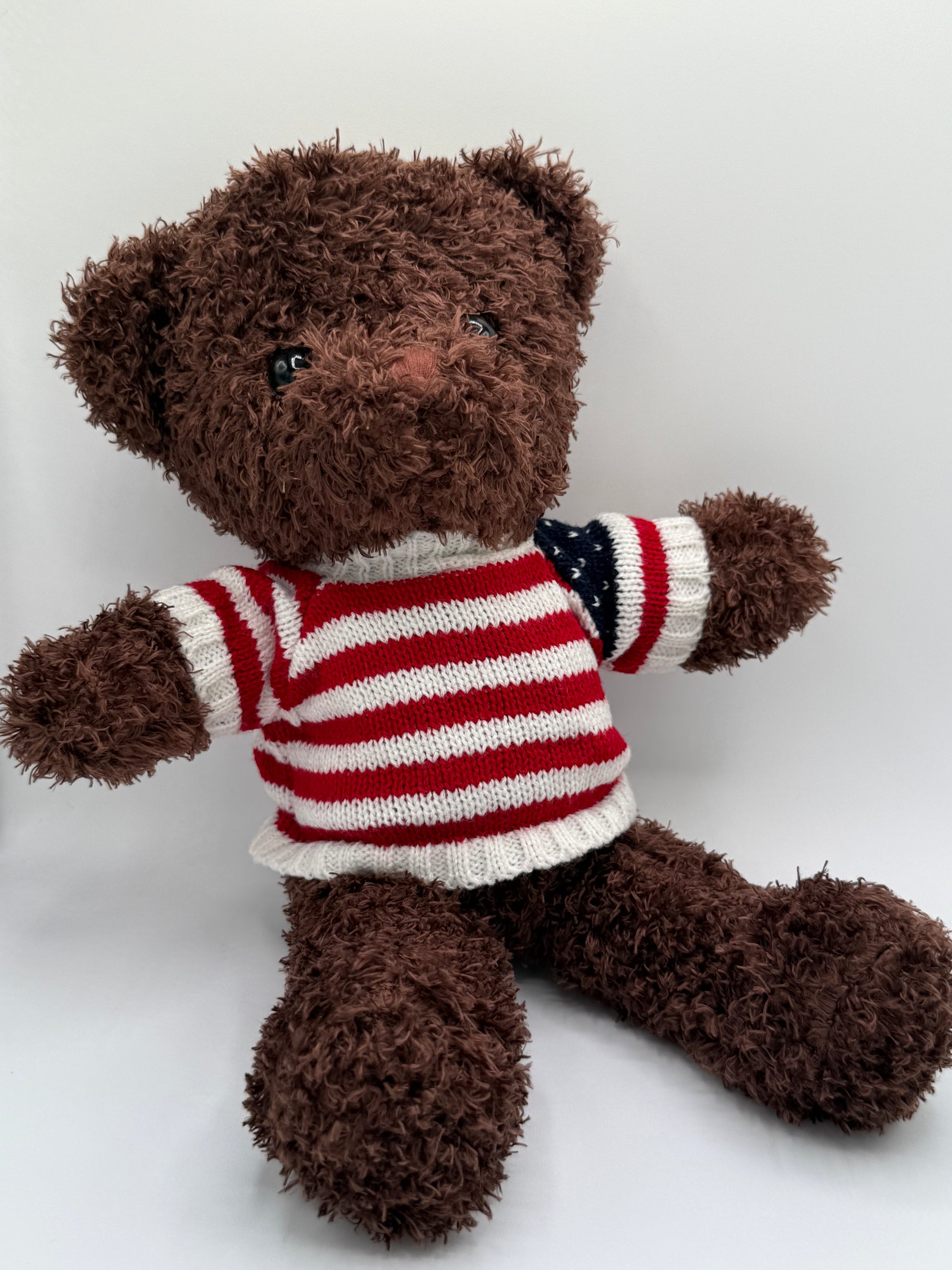 Dark Brown American Shirt Plushy Bear