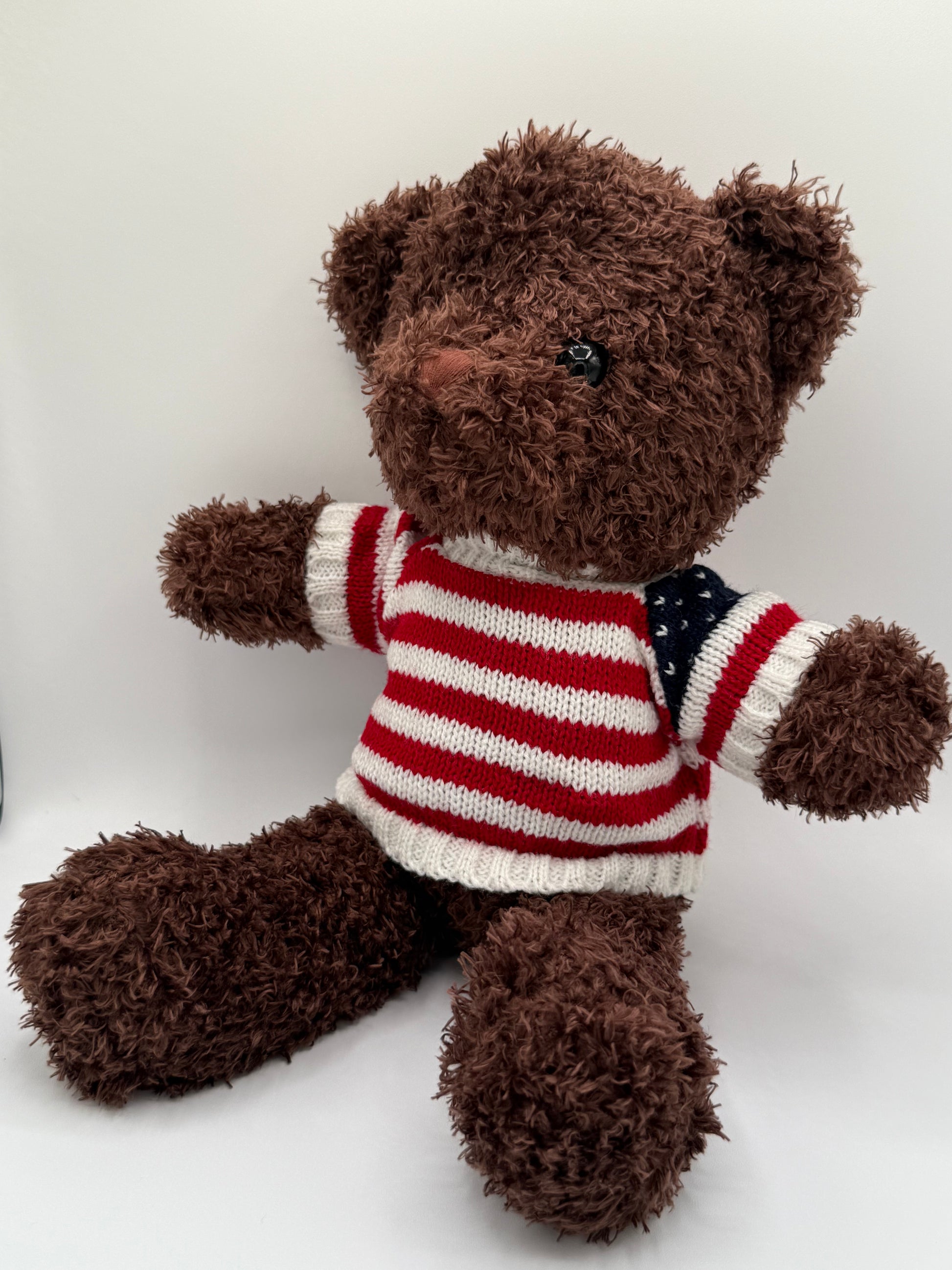 Dark Brown American Shirt Plushy Bear