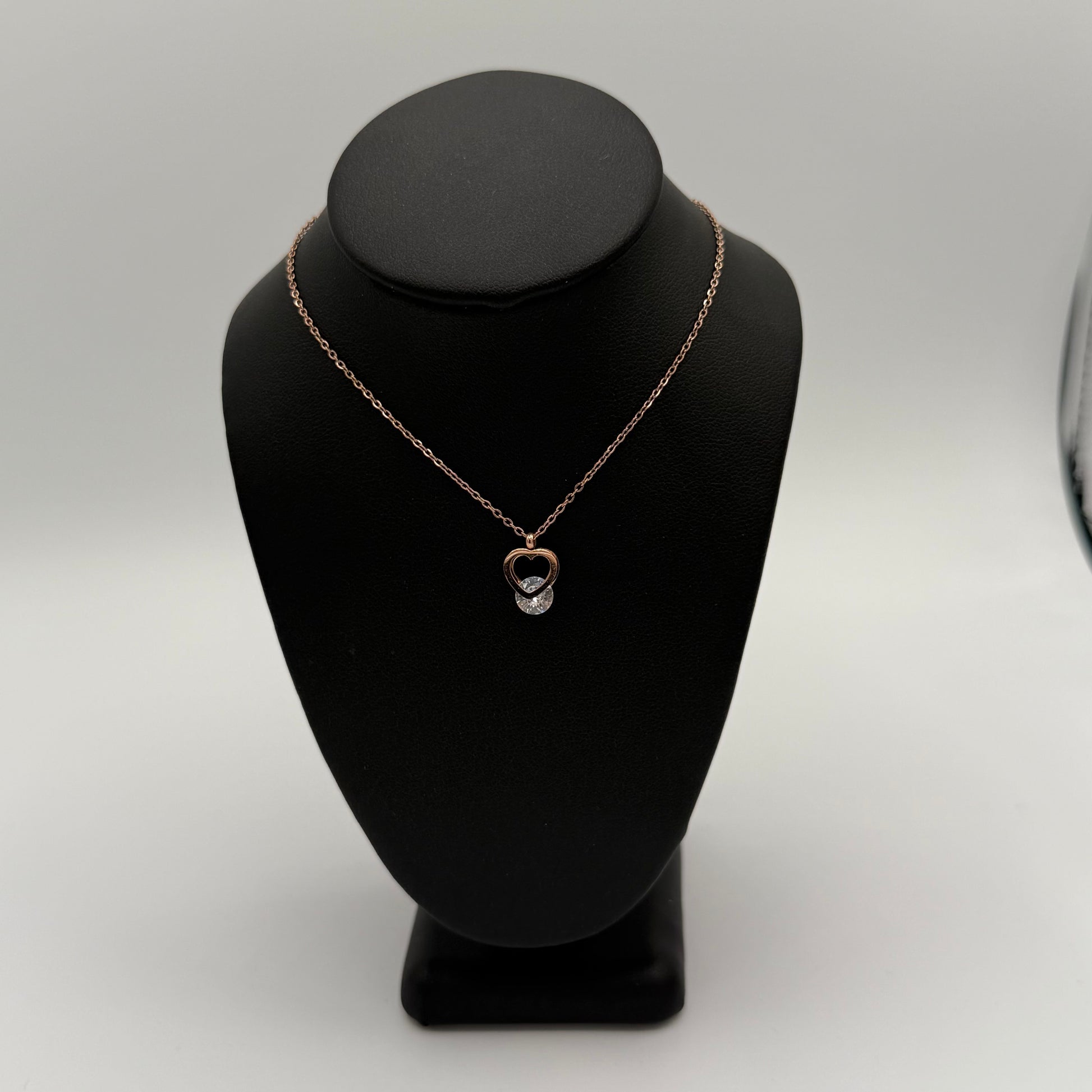 Heart with gem necklace