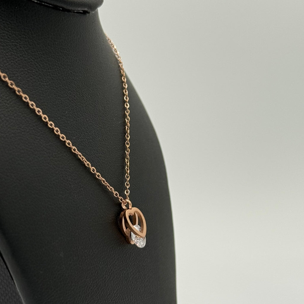 Heart with gem necklace