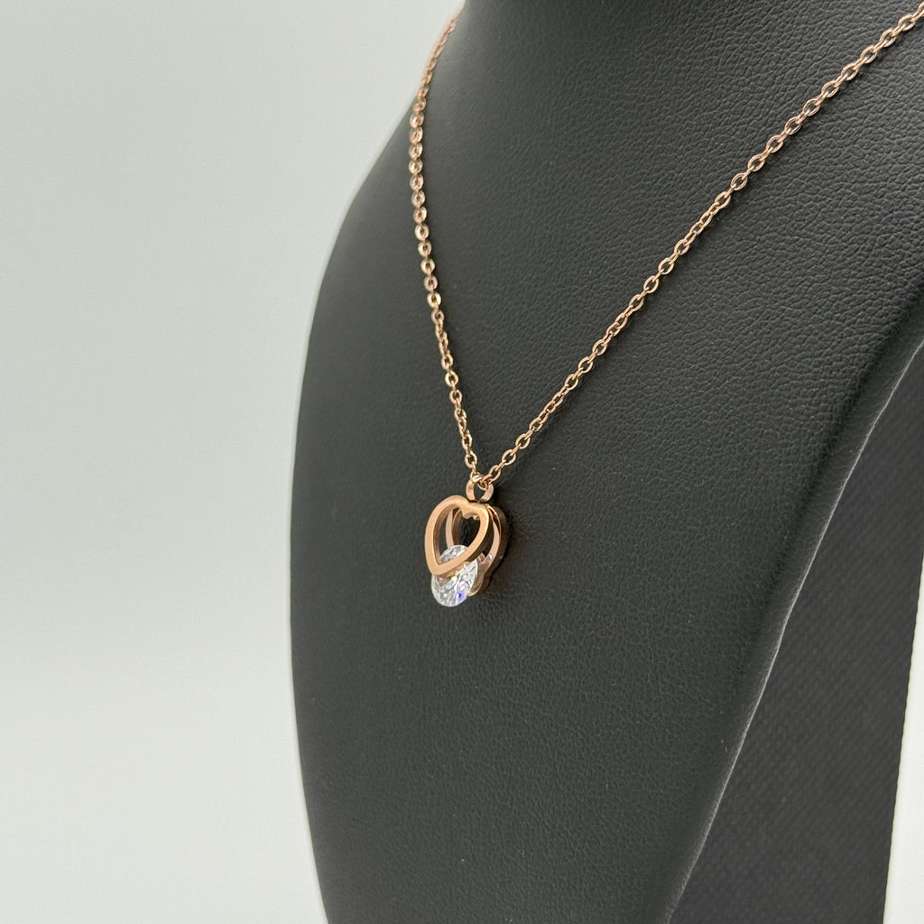 Heart with gem necklace