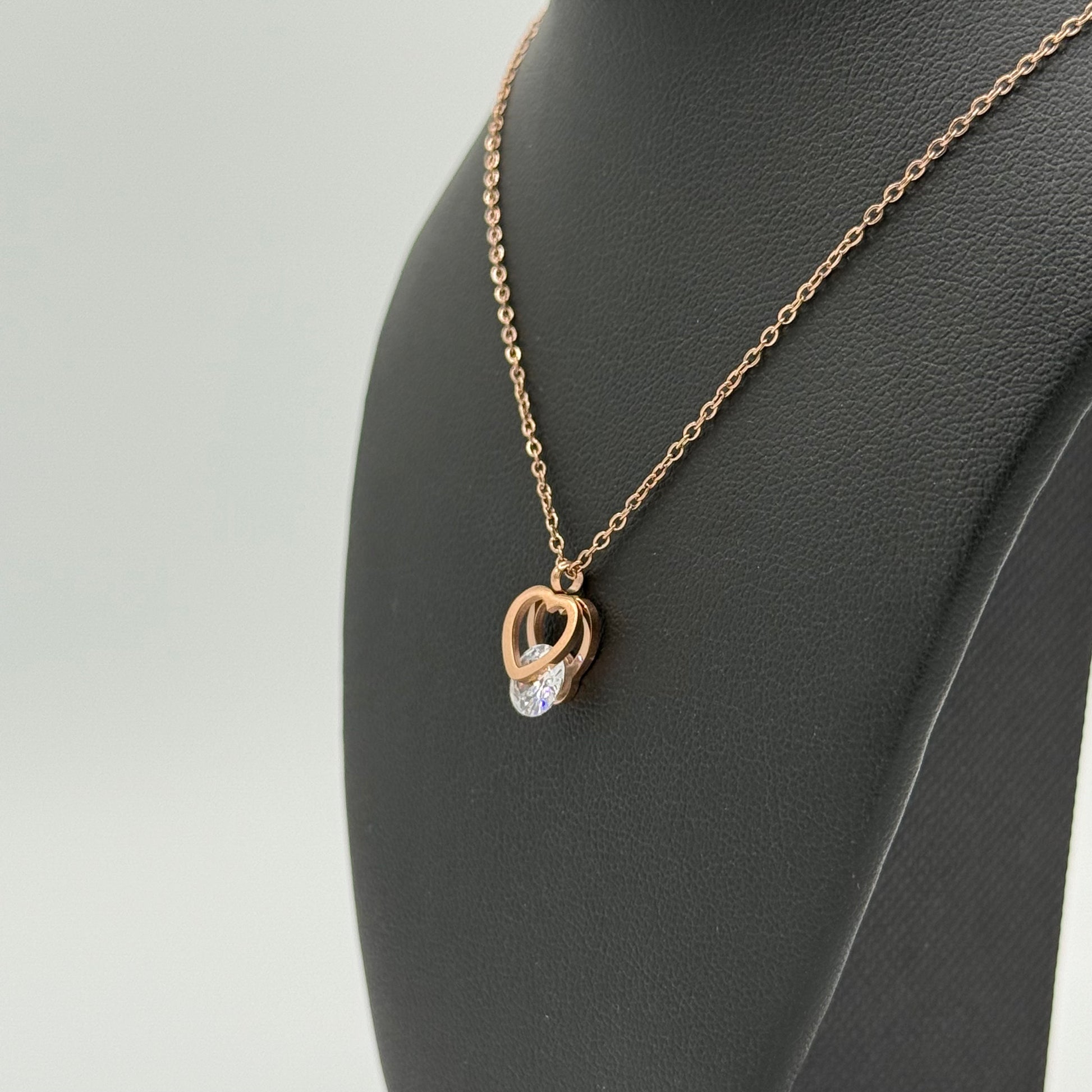 Heart with gem necklace