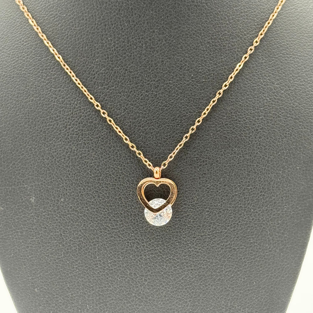 Heart with gem necklace