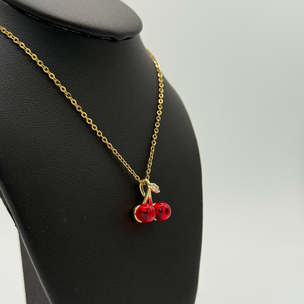 Cherry red necklace