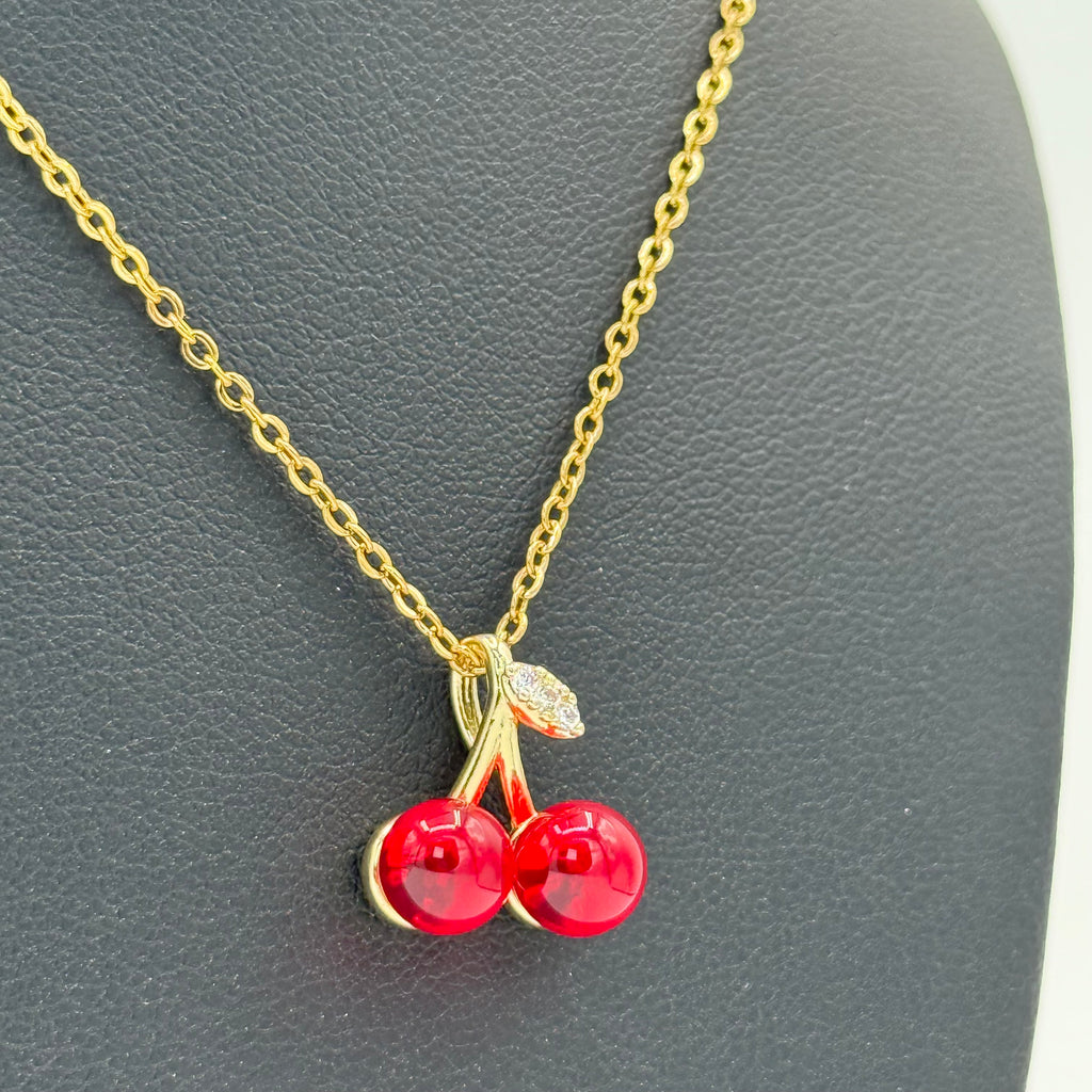 Cherry red necklace