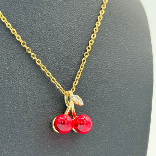 Cherry red necklace