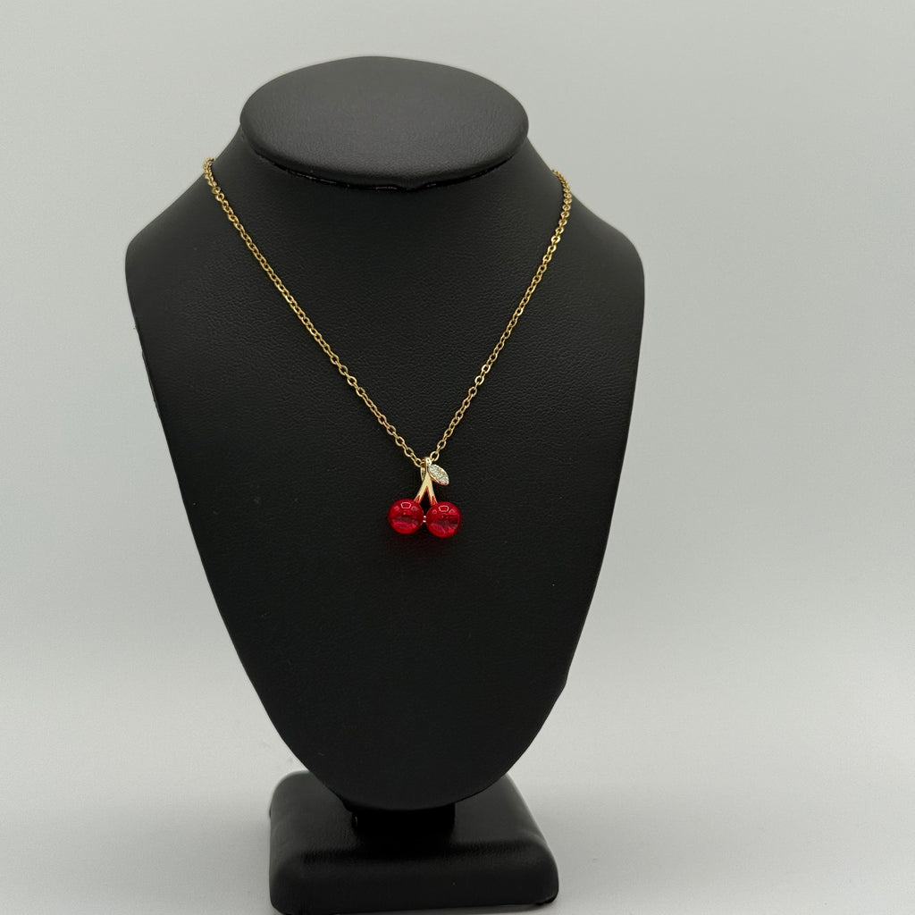 Cherry red necklace
