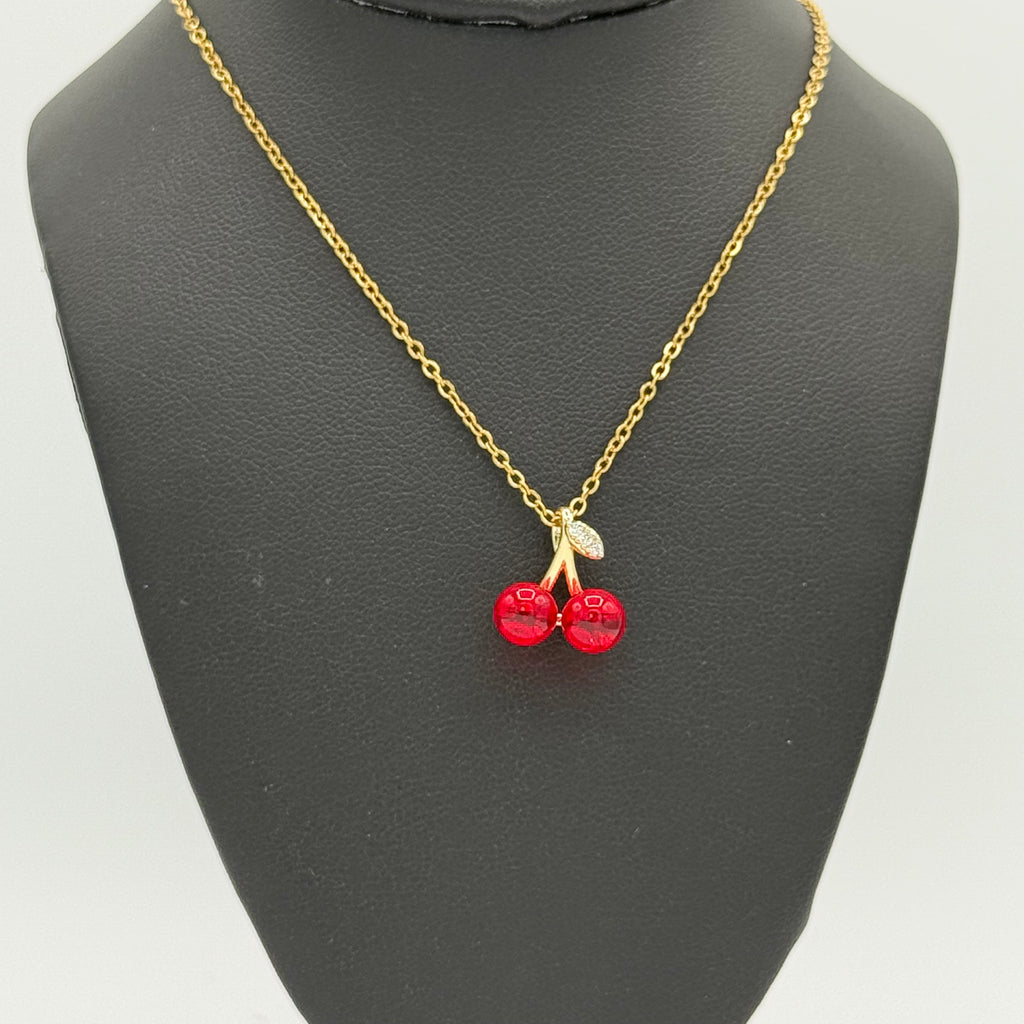 Cherry red necklace