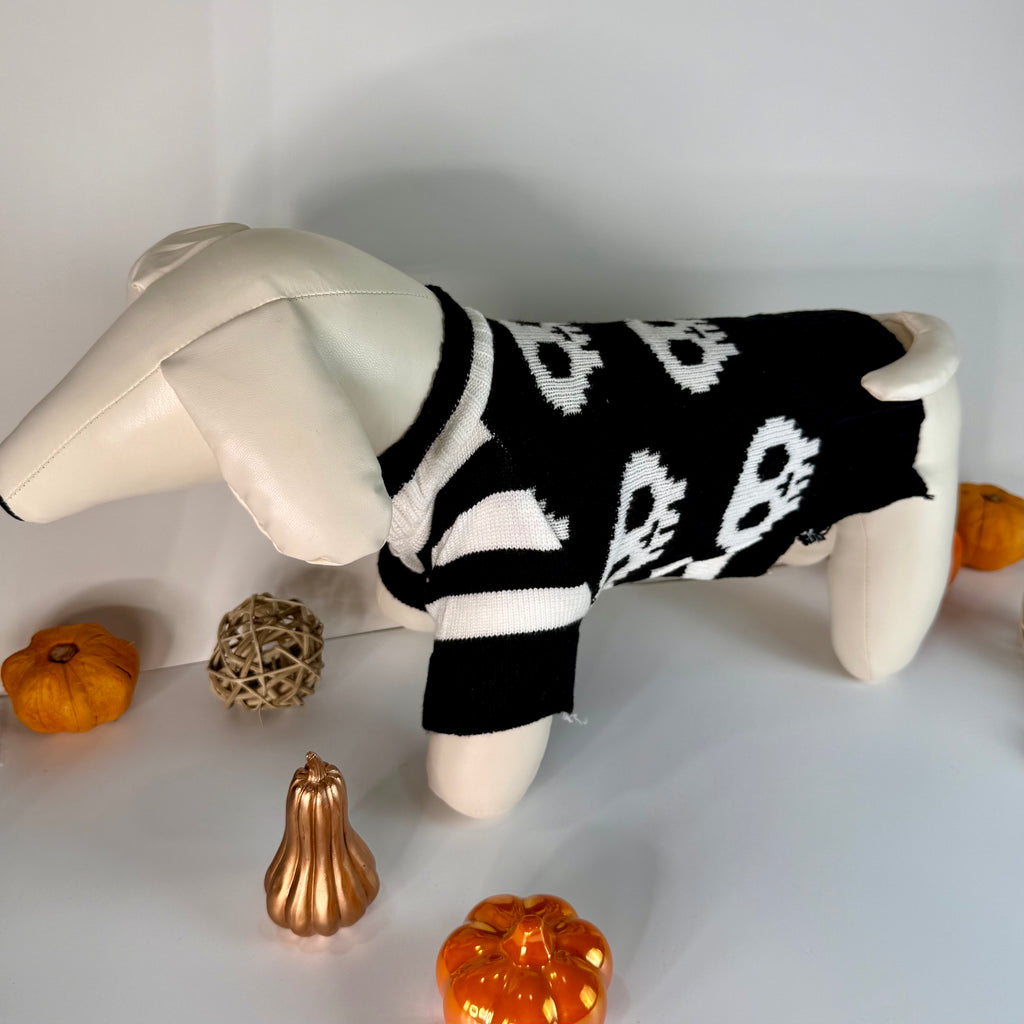 Skull dog knit sweater