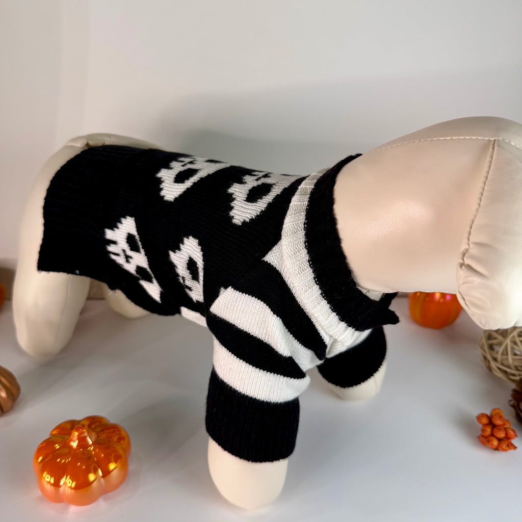 Skull dog knit sweater