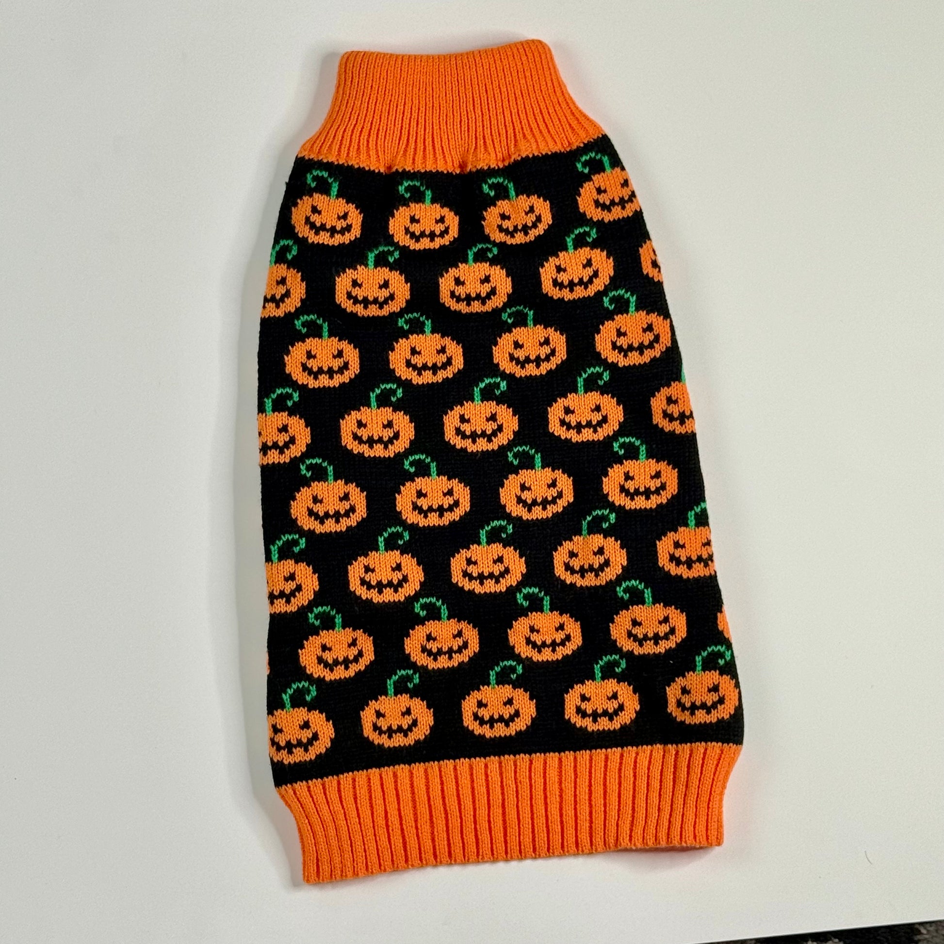 Pumpkin dog knit sweater
